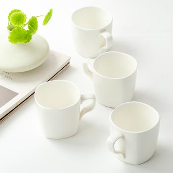 純白唐山骨瓷小杯子陶瓷品茗杯小茶杯水杯小方杯酒杯