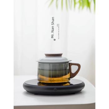 南山先生 咖啡杯玻璃泡茶杯辦公室茶水分離喝茶杯子高顏值暖暖杯