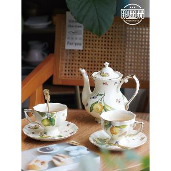 咖啡杯碟高檔精致咖啡壺家用水具套裝陶瓷花茶杯整套英式下午茶具