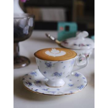 精致骨瓷咖啡杯碟復古茶杯下午茶精致復古紅茶咖啡馬克杯蛋糕盤