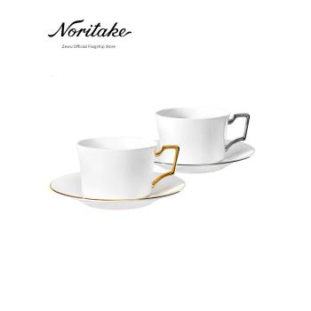 Noritake則武 ACCOMPANIST骨瓷咖啡杯子下午茶杯碟套裝日式ins風
