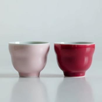 小清新粉色主人杯功夫茶杯單杯品茗杯單個茶盞女士喝茶杯陶瓷家用