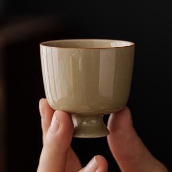 陶瓷復古泡茶高足品茗杯越窯青瓷