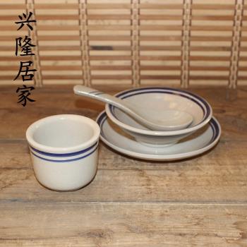 手工人氣土碗粗陶陶碗陶土碗土陶碗粗瓷碗陶瓷面碗米飯碗小勺茶杯