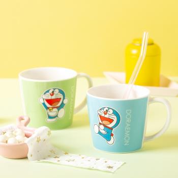 哆啦A夢杯子喝水杯馬克杯辦公室茶杯早餐杯燕麥杯家用陶瓷杯子