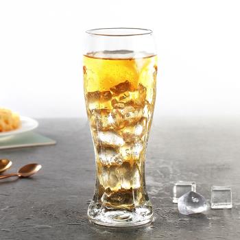 日式錘目紋玻璃杯子家用茶杯創意果汁玻璃杯啤酒KTV酒吧飯店家用