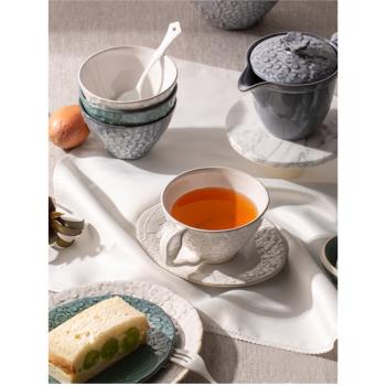 日本原產AITO 浮雕藤系列陶瓷復古風格下午茶茶杯馬克杯咖啡杯