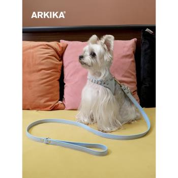 ARKIKA小型犬狗狗牽引繩胸背式約克夏茶杯泰迪寵物網紅外出遛狗繩