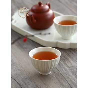 飲致秘色釉茶杯個人專用日式品茗杯景德鎮陶瓷功夫茶具主人杯單杯