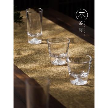 茶間｜富士山玻璃杯子日式水杯咖啡日本茶杯威士忌酒杯家用耐熱