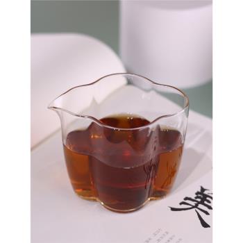 海棠公道杯耐熱高硼硅玻璃茶海功夫茶具日式分茶器勻杯公杯水茶杯