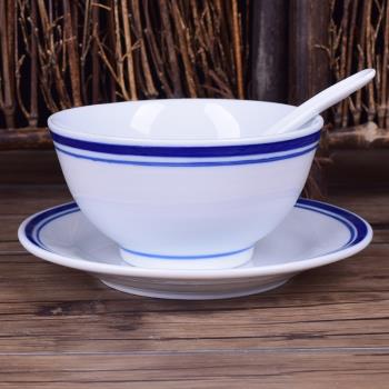 景德鎮中式可加字青花瓷碗碟勺