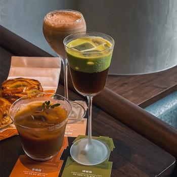 功夫系列雞尾酒杯新中式聞香冷萃茶杯玻璃杯子高腳杯ins風咖啡杯