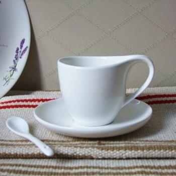 陶瓷咖啡杯個人男女茶杯創意白瓷水杯波紋奶杯歐式強化馬克杯特價