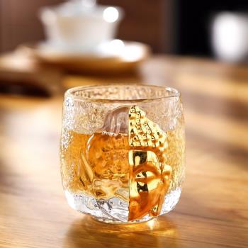 功夫茶主人杯男士茶道杯子單個高階茶杯大號玻璃品茗杯茶具一念杯