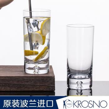 晶質玻璃杯水杯無鉛水晶玻璃家用喝水辦公綠茶杯果汁飲料蘇打水杯