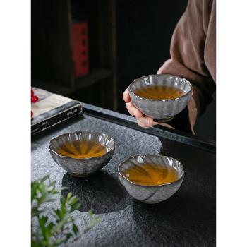 茶杯個人專用黑冰建盞冰裂主人杯家用功夫茶具陶瓷茶盞禮盒品茗杯