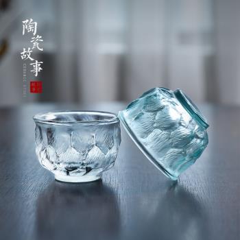 陶瓷故事琉璃主人杯單杯女茶杯個人專用日式茶具冰凍燒高檔品茗杯