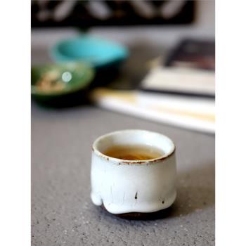 手工製作陶瓷家用高檔辦公室迷你志野燒泡功夫茶小喝茶杯茶具