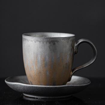 陶瓷復古窯變馬克創意情侶咖啡杯