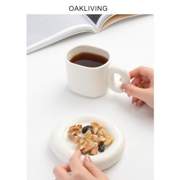 oakliving韓式小清新陶瓷咖啡杯碟茶杯輕奢精致下午茶餐具ins風