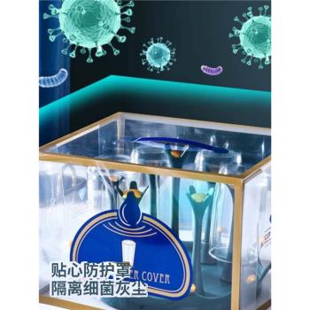 高階旋轉懸掛收納防塵瀝水杯架