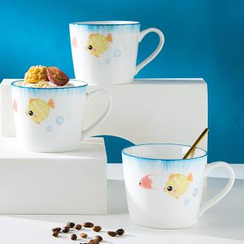 創意卡通可愛陶瓷杯家用馬克杯早餐杯茶杯廣告禮品咖啡杯可LOGO