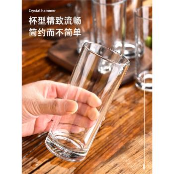 玻璃杯家用杯子水杯套裝客廳啤酒杯冰川杯透明耐熱客人喝水茶杯套