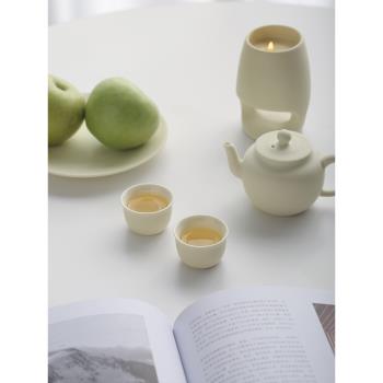 宜集堂INS奶油功夫小茶杯陶瓷啞光咖啡杯精緻茶具日式單只30ml