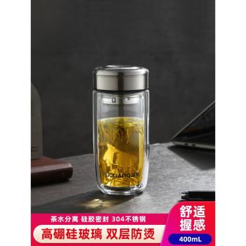富光雙層男士車載高硼矽玻璃杯