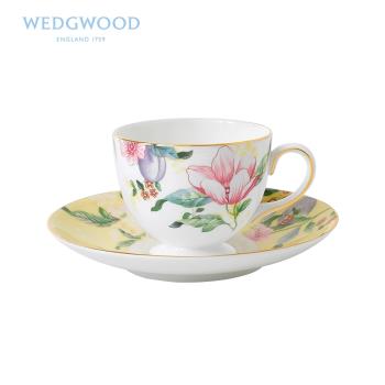 WEDGWOOD威基伍德繡麗甜梅骨瓷歐式輕奢茶咖啡1杯1碟 配WMF咖啡勺