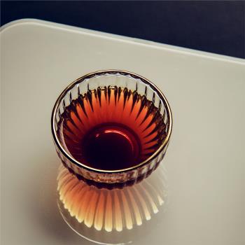 [柒]金邊手沖咖啡杯分享杯 日系杯子古法透明玻璃杯 茶杯個人專用