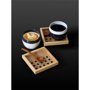 日本進口黑白配手繪粉引咖啡杯波點花茶杯日式手工製作簡約禮盒杯