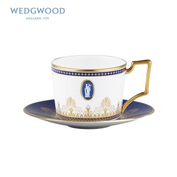 英產Wedgwood珍藏Anthemion浮雕玉石杯碟套裝藍耀璀璨茶杯咖啡杯