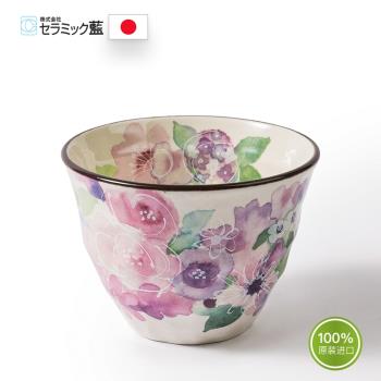 日本進口Ceramic藍美濃燒茶具手工陶瓷茶杯男女日式櫻花花茶杯子