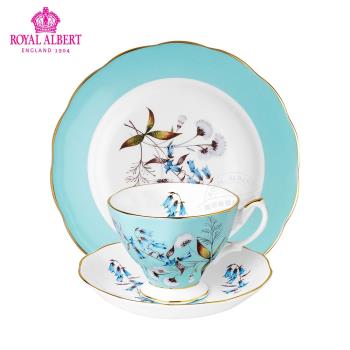 Royal Albert 皇家阿爾伯特百年 1950節日骨瓷茶杯碟點心盤3件套