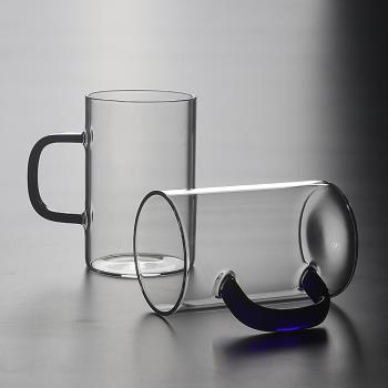 加厚耐熱玻璃杯牛奶杯 簡約直筒辦公杯茶杯功夫品茗小咖啡杯茶具