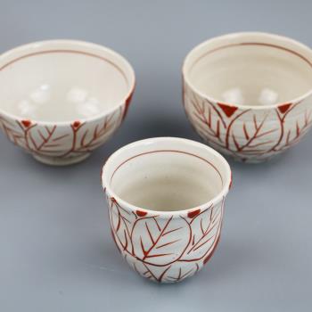 現貨日本進口美濃燒日式傳統陶瓷杯飯碗茶碗茶杯家用瓷器餐具套裝
