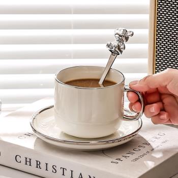 泰留戀 輕奢歐式咖啡杯碟精緻高階陶瓷杯子家用下午茶杯高顏值ins