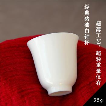 50ml中式德化高檔超薄小茶杯白瓷
