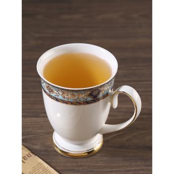 高檔骨瓷咖啡杯手工描金出口皇室杯歐式陶瓷馬克杯下午茶杯