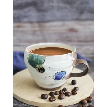 信樂燒日本手作陶粗陶馬克杯陶瓷咖啡杯復古個性啤酒杯早餐杯茶杯