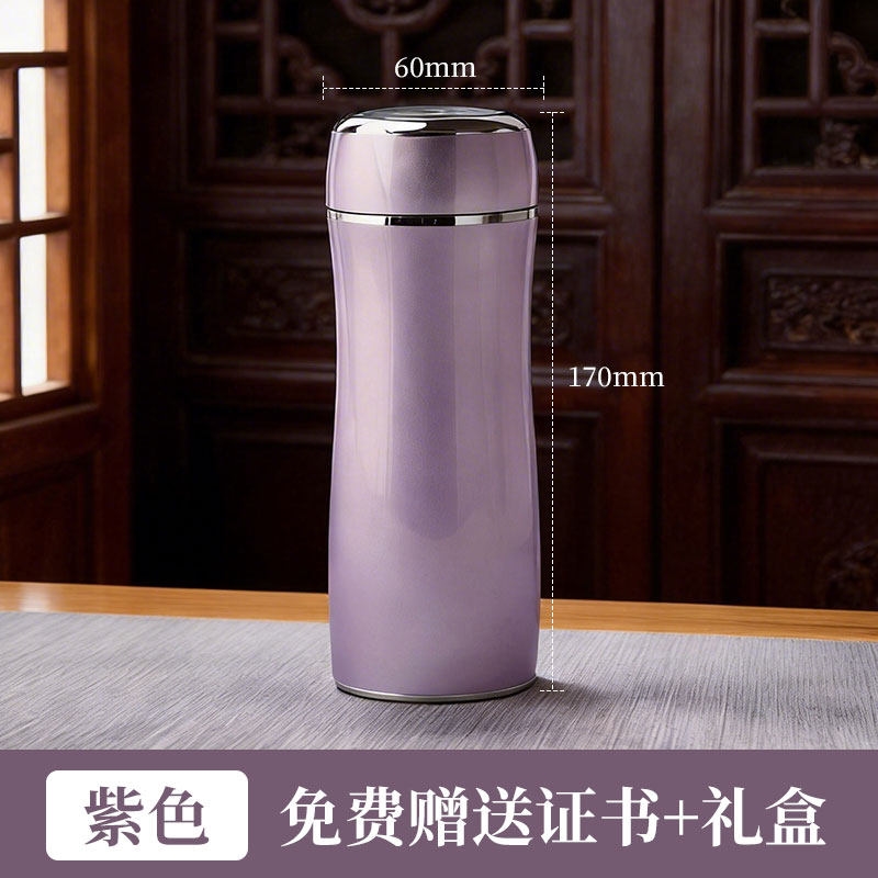 銀水杯999純銀內膽保溫杯足銀保齡球雪花銀茶杯男士女士小巧便攜|保溫杯