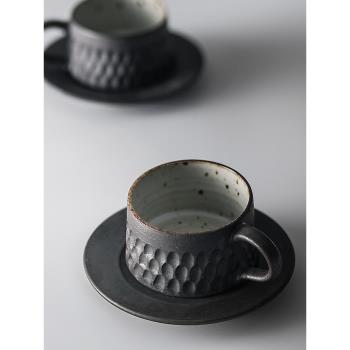 日式手工咖啡杯套裝情侶杯陶瓷杯碟家用拿鐵杯摩卡杯濃縮杯喝茶杯