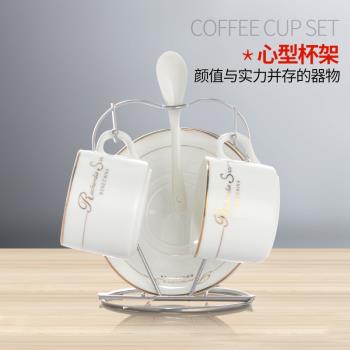 Mongdio陶瓷咖啡杯套裝家用歐式小奢華咖啡杯碟簡約精緻下午茶杯