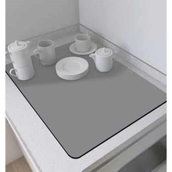 廚房吧臺碗盤瀝水墊家用吸水速干茶杯墊餐桌防燙隔熱硅藻泥餐墊
