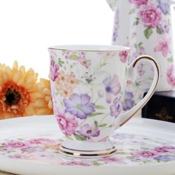 歐式唐山骨瓷咖啡杯陶瓷帶蓋馬克杯水杯茶杯北歐創意杯子女家用杯
