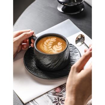 歐式陶瓷咖啡杯碟套裝高檔精致下午茶杯家用高顏值水杯牛奶早餐杯