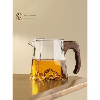 水陽光公道杯泡茶加厚玻璃耐熱透明功夫茶具高檔杯子茶杯分茶器