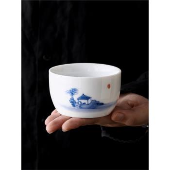 陶福氣 高階新款功夫茶具茶杯個人專用 家用陶瓷主人杯單杯禮盒裝